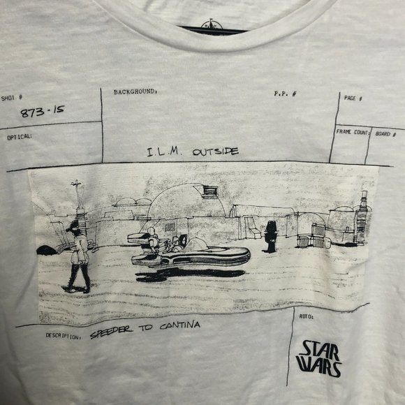 Disney Star Wars Concept Artwork Speeder T-Shirt Color Changing, White, Small - Picture 3 of 6